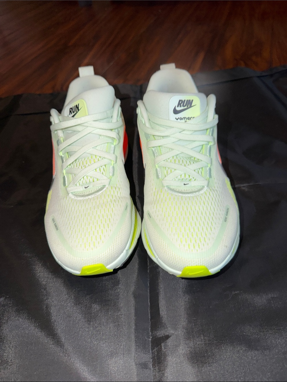 Nike Kids' Running Sneakers - White with Neon Yellow & Lime Accents